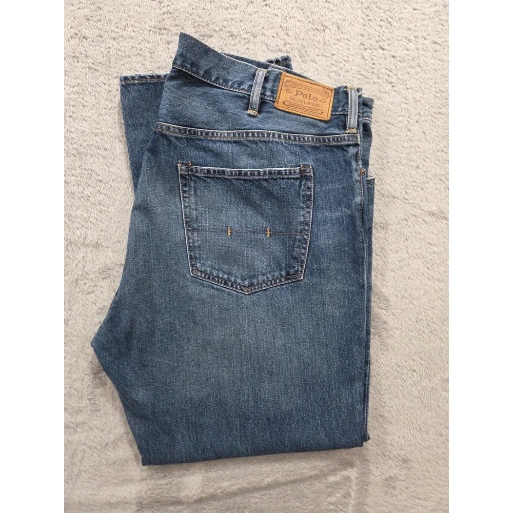 Polo Ralph Lauren Men's Hampton Straight Med Wash Jeans Size 44 X 30
